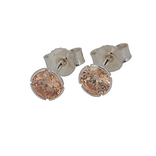 Ohrstecker Changeables 925 Silber Zirkonia champagner