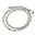 Halskette Collier 925 Silber 3 fach geflochten glänzend flach