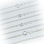 Rund Ankerkette Halskette 925 Silber Collierkette Anker rund
